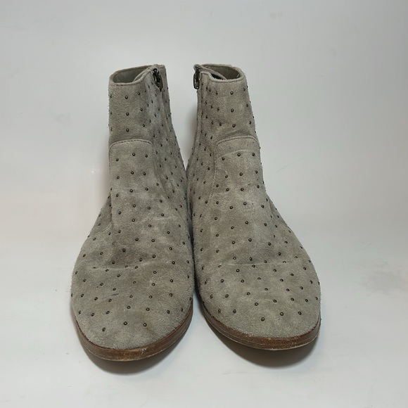 Joie gray suede metal stud booties size 37 - Picture 2 of 6